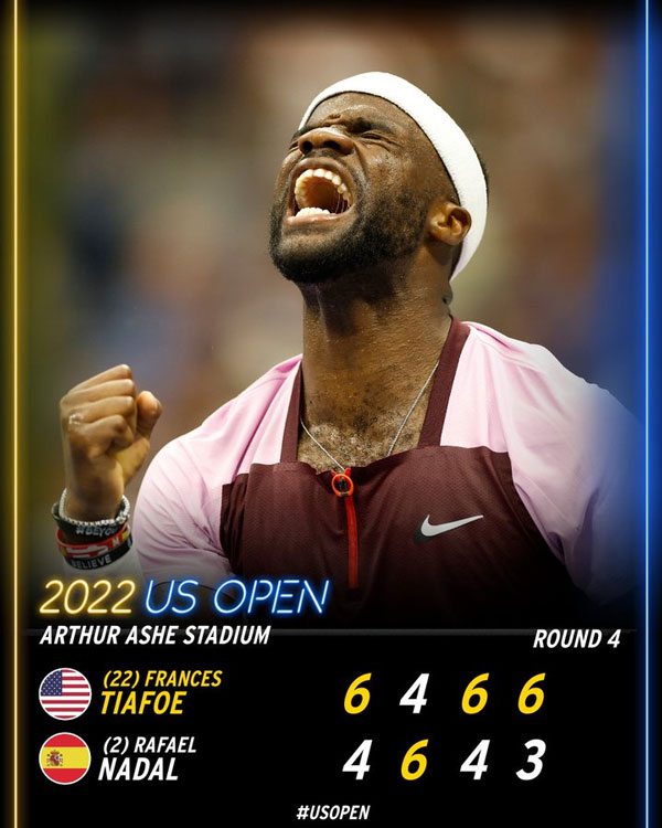 Frances Tiafoe knocks out Nadal