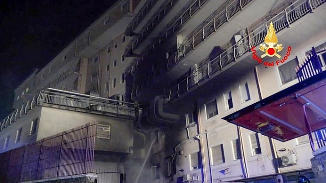 Hospital fire kills 3 in Rome outskirts