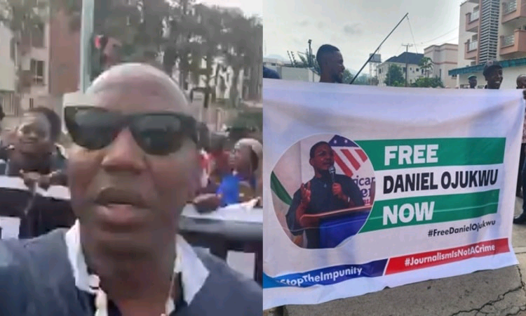 CSOs, Sowore Lead Protest at Nigeria Police HQ, Demanding Release of Detained FIJ Reporter