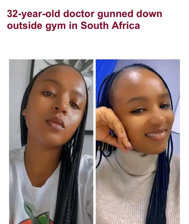 32 year old doctor gunned down outside gym in South Africa.