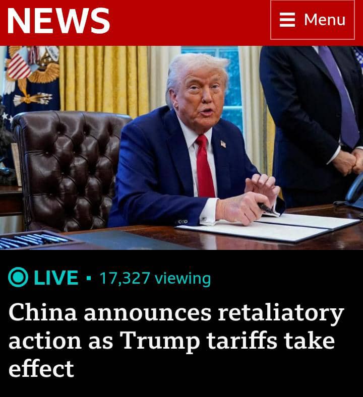 China Roll Out Some Retaliatory Actions As Trump Tariffs Takes Effects