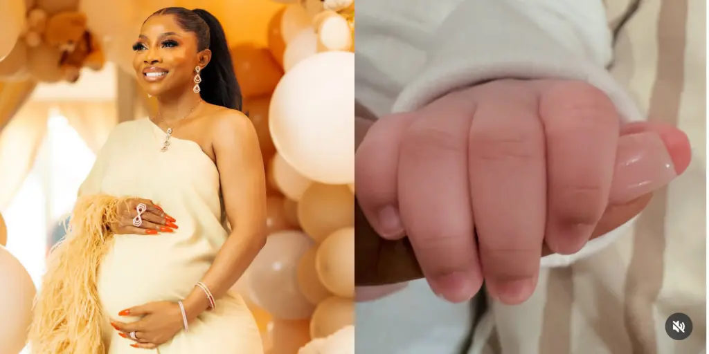 Nigeria’s Media Personality Toke Makinwa Welcomes Baby Girl